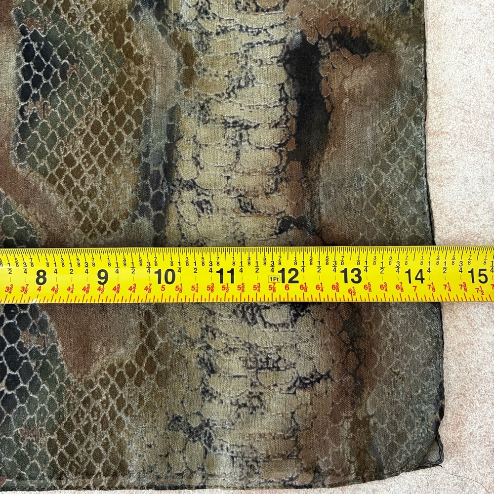 Multi-color Snake Print Rectangle Scarf - Picture 5 of 6